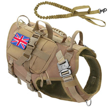 Load image into Gallery viewer, Tactical Dog Harness Military No Pull Pet Harness Vest For Medium Large Dogs Training Hiking Molle Dog Harness With Pouches