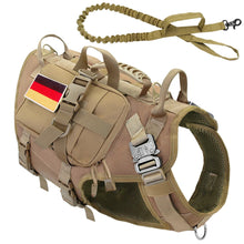 Load image into Gallery viewer, Tactical Dog Harness Military No Pull Pet Harness Vest For Medium Large Dogs Training Hiking Molle Dog Harness With Pouches