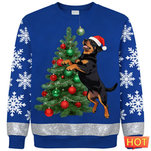 Load image into Gallery viewer, Funny Rottweiler Graphic Ugly Christmas Sweater Fashion Cute Dog 3D Printed Xmas Sweatshirts Loose Breathable Unisex Pullovers