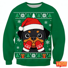 Load image into Gallery viewer, Funny Rottweiler Graphic Ugly Christmas Sweater Fashion Cute Dog 3D Printed Xmas Sweatshirts Casual Oversized Unisex Pullovers