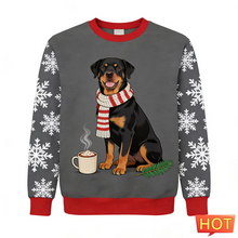 Load image into Gallery viewer, Funny Rottweiler Graphic Ugly Christmas Sweater Fashion Cute Dog 3D Printed Xmas Sweatshirts Loose Breathable Unisex Pullovers