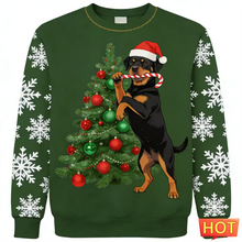 Load image into Gallery viewer, Funny Rottweiler Graphic Ugly Christmas Sweater Fashion Cute Dog 3D Printed Xmas Sweatshirts Loose Breathable Unisex Pullovers