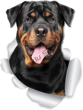 Load image into Gallery viewer, Cartoon Dabbing Rottweiler Funny Vinyl Waterproof Sticker Decal Car Laptop Window Bumper 3D Torn Metal Decal Reflective Sticker