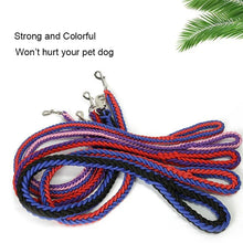 Load image into Gallery viewer, 130cm L/XL Super Strong Coarse Nylon Dog Leash Army Green Canvas Double Row Adjustable Dog Collar For Medium Large Dogs