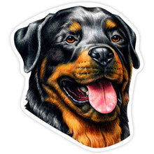 Load image into Gallery viewer, Cartoon Dabbing Rottweiler Funny Vinyl Waterproof Sticker Decal Car Laptop Window Bumper 3D Torn Metal Decal Reflective Sticker
