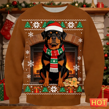 Load image into Gallery viewer, Funny Rottweiler Graphic Ugly Christmas Sweater Fashion Cute Dog 3D Printed Xmas Sweatshirts Casual Oversized Unisex Pullovers