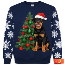 Load image into Gallery viewer, Funny Rottweiler Graphic Ugly Christmas Sweater Fashion Cute Dog 3D Printed Xmas Sweatshirts Loose Breathable Unisex Pullovers