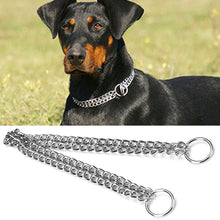 Load image into Gallery viewer, Dog Chain Collar Pet Iron Metal Double Chain Row Neck Leash Gear Choke Slip Chain Walking Training for Small Medium Large Dogs