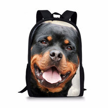 Load image into Gallery viewer, Cute Rottweiler Dog 3D Print Custom School Bags For Boys Girls Student Children School Backpack Satchel Kids Book Bag Mochila