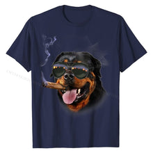 Load image into Gallery viewer, T-Shirt, Rottweiler with Cigar Wearing Aviator Sunglass, Dog Casual T Shirts for Men Cotton Tops Shirt Summer Discount