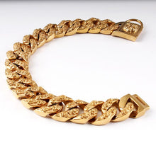 Load image into Gallery viewer, Skull Designer Dog Chain Collar Leash Stainless Steel 32mm Pitbull Bulldog Collar Lead Trainng Collar Large Dog Pet Accessories