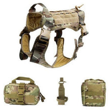 Load image into Gallery viewer, Military Tactical Dog Harness German Shepherd Pet Dog Vest With Handle Nylon Bgee Dog Leash Harness For Small Large Dogs Puppyun