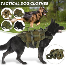 Load image into Gallery viewer, Military Tactical Dog Clothe Harness Service Working Dogs Vest Nylon Leash Lead Train Running For Medium Large German Shepherd