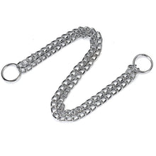 Load image into Gallery viewer, Dog Chain Collar Pet Iron Metal Double Chain Row Neck Leash Gear Choke Slip Chain Walking Training for Small Medium Large Dogs