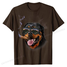 Load image into Gallery viewer, T-Shirt, Rottweiler with Cigar Wearing Aviator Sunglass, Dog Casual T Shirts for Men Cotton Tops Shirt Summer Discount