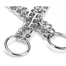 Load image into Gallery viewer, Dog Chain Collar Pet Iron Metal Double Chain Row Neck Leash Gear Choke Slip Chain Walking Training for Small Medium Large Dogs