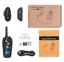 Load image into Gallery viewer, Waterproof Rechargeable Electric Shock Collar Dog Training Collars Remote Control Pet bite Trainer No Bark stop device aids