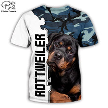 Load image into Gallery viewer, Funny Rottweiler dog 3D full printing fashion t shirt Unisex hip hop style tshirt streetwear casual summer tops