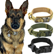 Load image into Gallery viewer, Dog Collar Adjustable Military Tactical Pets Dog Collars Leash Control Handle Training Pet Cat Dog Collar For Small Large Dogs