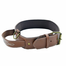 Load image into Gallery viewer, Big Dog Collar PU Leather Strong Dog Collar Leash with Handle PU Black Brown Pet Dogs Leash Collar CLPU01