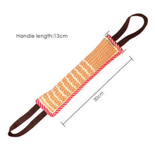 Load image into Gallery viewer, Dog Bite Tug Toy Jute K9 Tug Toy With Two Handles For Adult Dogs Puppies Teeth Healthy For Dogs Pet Training Play Throw 2 Size