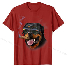 Load image into Gallery viewer, T-Shirt, Rottweiler with Cigar Wearing Aviator Sunglass, Dog Casual T Shirts for Men Cotton Tops Shirt Summer Discount