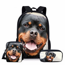 Load image into Gallery viewer, Cute Rottweiler Dog 3D Print Custom School Bags For Boys Girls Student Children School Backpack Satchel Kids Book Bag Mochila