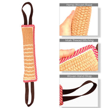 Load image into Gallery viewer, Dog Bite Tug Toy Jute K9 Tug Toy With Two Handles For Adult Dogs Puppies Teeth Healthy For Dogs Pet Training Play Throw 2 Size