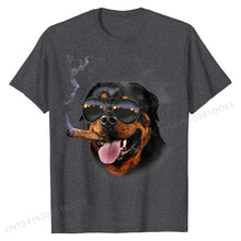 Load image into Gallery viewer, T-Shirt, Rottweiler with Cigar Wearing Aviator Sunglass, Dog Casual T Shirts for Men Cotton Tops Shirt Summer Discount