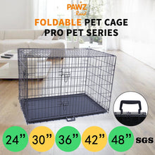 Load image into Gallery viewer, Fast Delivery Pet Dog Cage House with Tray Secure Dog Metal Crates Double-Door Kennel Collapsible Dog House for Small Large Dogs