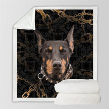 Load image into Gallery viewer, 3D Pet Dog Collection Sherpa Blanket 3d Animal Pug Plush Throw Blanket Bulldog Husky Doberman Rottweiler Thin Quilt