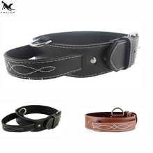 Load image into Gallery viewer, Big Dog Collar PU Leather Strong Dog Collar Leash with Handle PU Black Brown Pet Dogs Leash Collar CLPU01