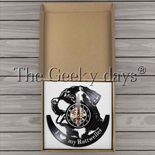 Load image into Gallery viewer, 1Piece I Love My Rottweiler Black Hanging Wall Clock Loyalty Rottweiler Pet Puppy Contemporary Wall Clock Dog Hobby Best Gift