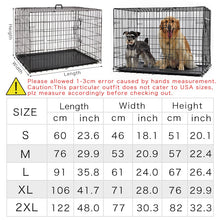 Load image into Gallery viewer, Domestic Delivery Pet Dog Cage House Solid Crate Double-Door Kennel Collapsible Easy Install 4Size Dog House for Small Large Dog