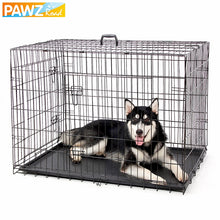 Load image into Gallery viewer, Domestic Delivery Pet Dog Cage House Solid Crate Double-Door Kennel Collapsible Easy Install 4Size Dog House for Small Large Dog