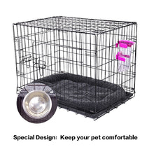 Load image into Gallery viewer, Fast Delivery Pet Dog Cage House with Tray Secure Dog Metal Crates Double-Door Kennel Collapsible Dog House for Small Large Dogs