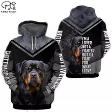Load image into Gallery viewer, Fashion A Girl and Her Rottweiler 3D Printed hoodie animal Dog designs hoodies Harajuku men clothing Sweatshirt camisetas 2020