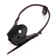Load image into Gallery viewer, PU Leather Pet Dog Muzzle Adjustable Breathable Mask Anti Bark Bite Chew Safety for Small Large Dogs Mouth Soft Muzzles Training