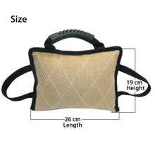 Load image into Gallery viewer, TINGHAO 3 Handles Dog Bite Toy Pet Training Tools Dog Bite Rope Tug Jute Pillow Durable For Large Dogs Labrador German Shepherd