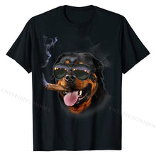 Load image into Gallery viewer, T-Shirt, Rottweiler with Cigar Wearing Aviator Sunglass, Dog Casual T Shirts for Men Cotton Tops Shirt Summer Discount