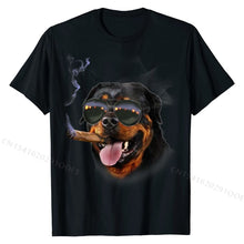 Load image into Gallery viewer, T-Shirt, Rottweiler with Cigar Wearing Aviator Sunglass, Dog Casual T Shirts for Men Cotton Tops Shirt Summer Discount
