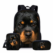 Load image into Gallery viewer, Cute Rottweiler Dog 3D Print Custom School Bags For Boys Girls Student Children School Backpack Satchel Kids Book Bag Mochila