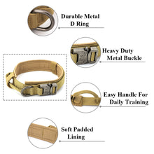 Load image into Gallery viewer, Dog Collar Adjustable Military Tactical Pets Dog Collars Leash Control Handle Training Pet Cat Dog Collar For Small Large Dogs