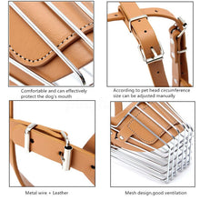 Load image into Gallery viewer, 2020 New Black/ Brown Strong Metal Wire Basket Dog Muzzle For Large Dog Amstaff Pitbull Bull Terrier Anti-Bite Bark Chew Muzzles