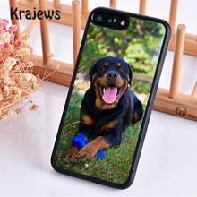 Load image into Gallery viewer, Krajews Cute Dog Puppy Rottweiler Phone Case Cover For iPhone 5 6s 7 8 plus X XR XS 11 pro max Samsung Galaxy S7 S8 S9 S10 plus