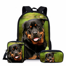 Load image into Gallery viewer, Cute Rottweiler Dog 3D Print Custom School Bags For Boys Girls Student Children School Backpack Satchel Kids Book Bag Mochila