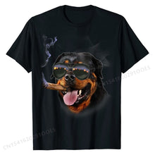 Load image into Gallery viewer, T-Shirt, Rottweiler with Cigar Wearing Aviator Sunglass, Dog Casual T Shirts for Men Cotton Tops Shirt Summer Discount
