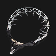 Load image into Gallery viewer, Pit Bull German Shepherd Training Metal Gear Prong Dog Collar with Quick Release Snap Buckle and Rubber Caps Plated Pet Collar
