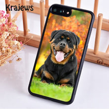Load image into Gallery viewer, Krajews Cute Dog Puppy Rottweiler Phone Case Cover For iPhone 5 6s 7 8 plus X XR XS 11 pro max Samsung Galaxy S7 S8 S9 S10 plus