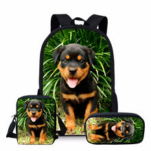 Load image into Gallery viewer, Cute Rottweiler Dog 3D Print Custom School Bags For Boys Girls Student Children School Backpack Satchel Kids Book Bag Mochila